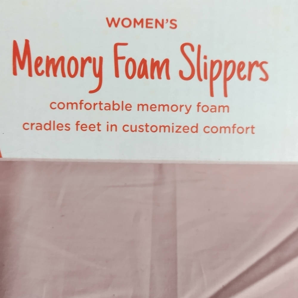 Totes Toasties Women' s Memory Foam Slippers XL ( 9/10) Wine Faux Fur NEW IN BOX - Picture 9 of 10